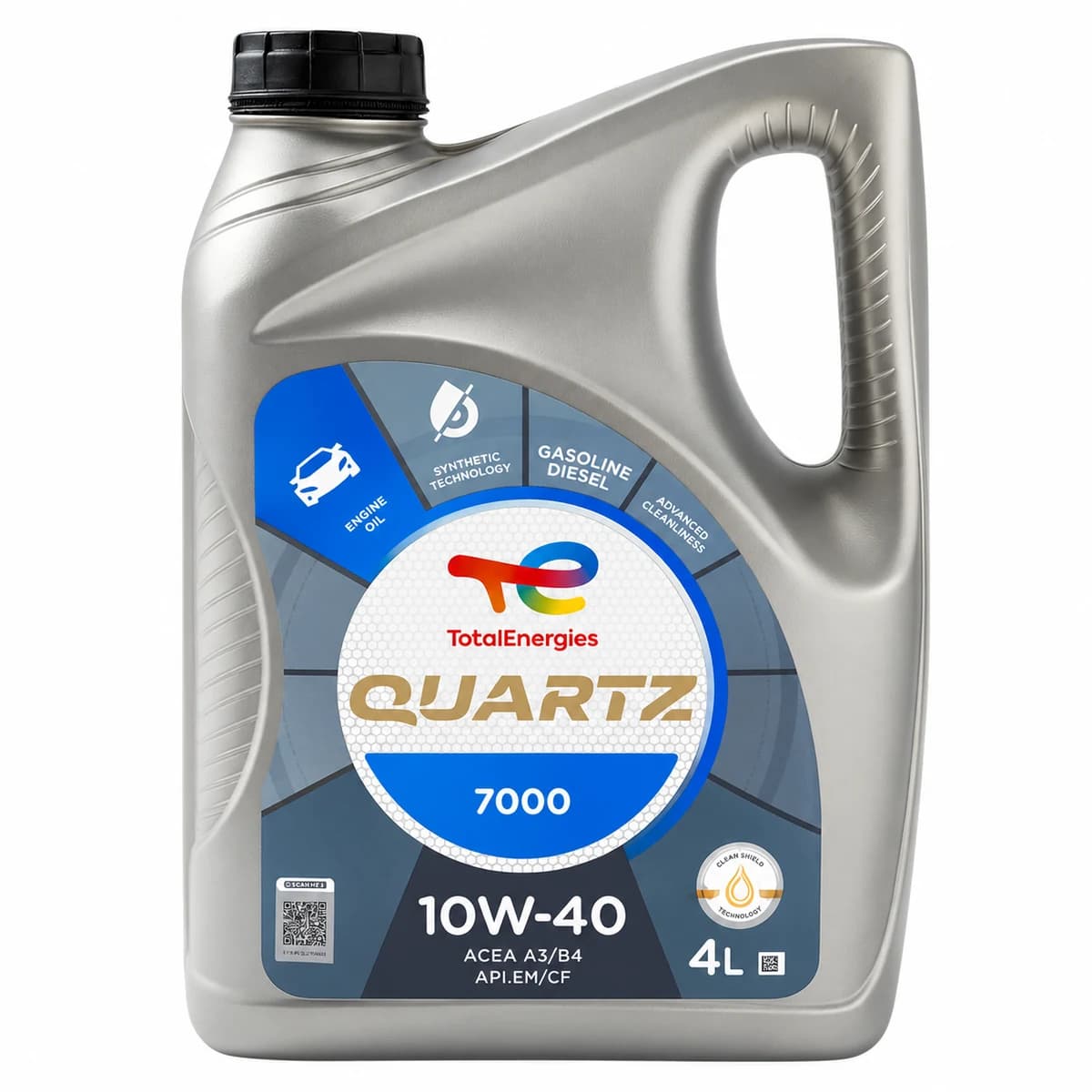 Aceite 10W-40 Total Quartz 7000 4L - vista principal