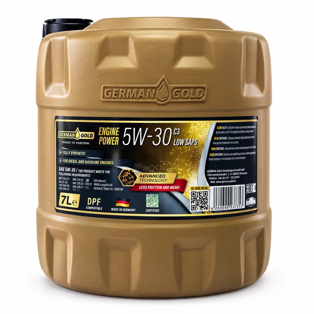 ACEITE 5W-30 GERMAN GOLD DPF 7 L - vista principal