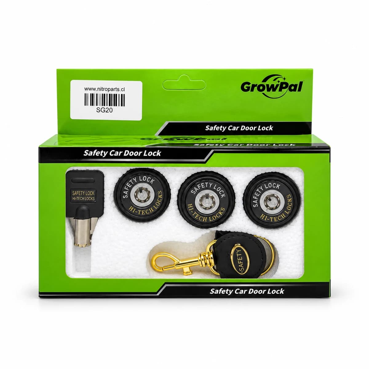 CHAPA DE SEGURIDAD SAFE LOCK PARA 3 PUERTAS - vista principal