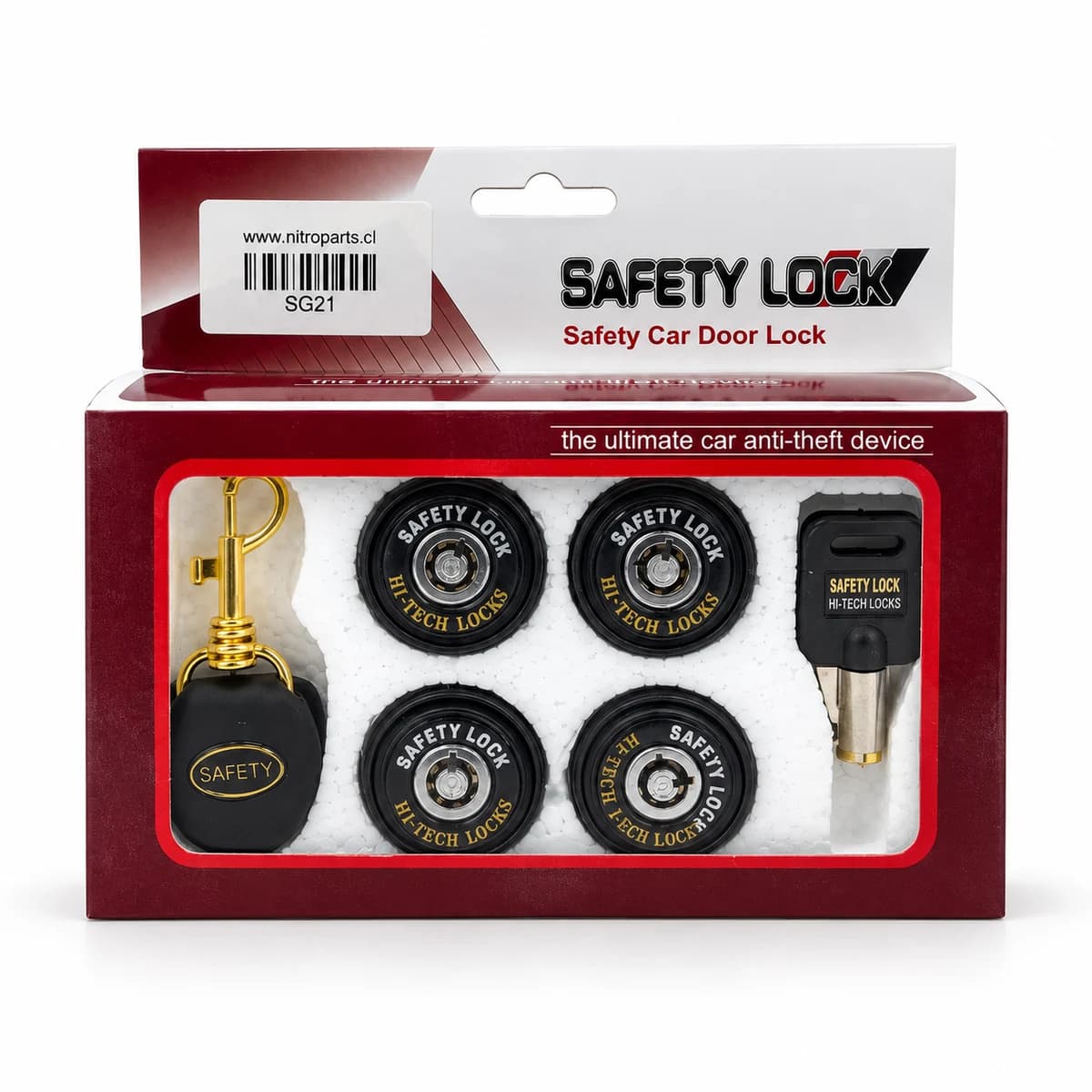 CHAPA DE SEGURIDAD SAFE LOCK PARA 4 PUERTAS - vista principal